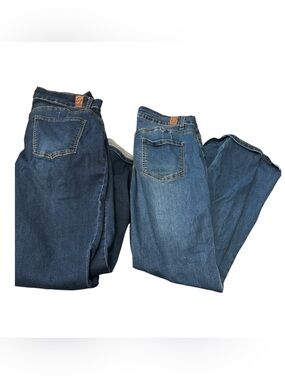2 pairs Gogo Jeans Highrise Bootcut Dark & Medium Wash Jeans Duo - Blue Denim